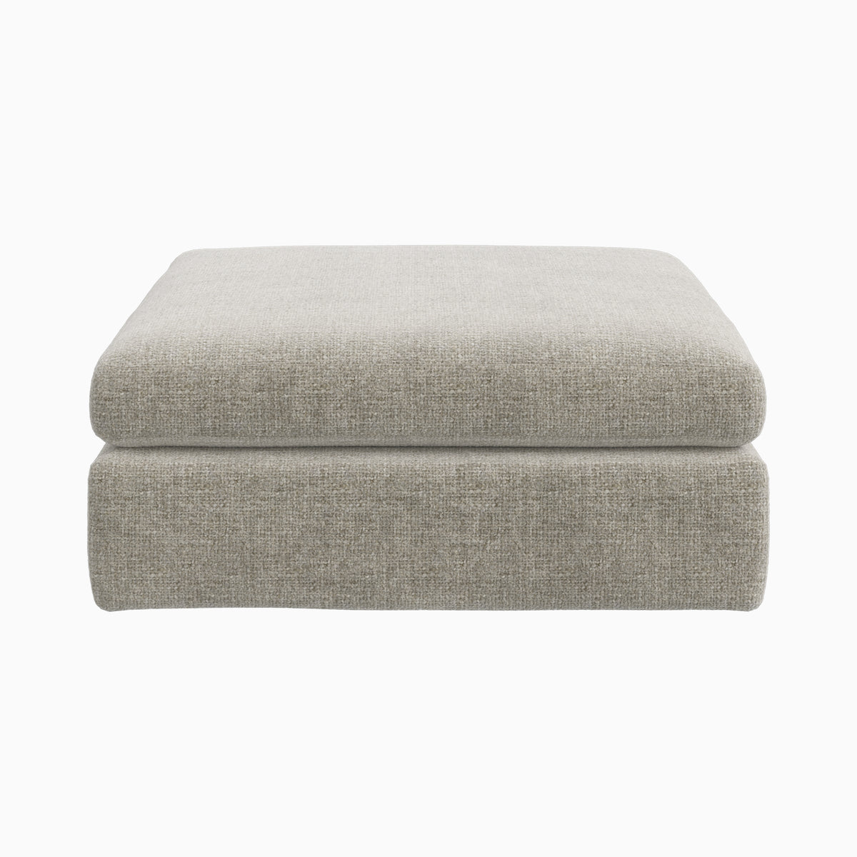 Aleric Ottoman in Bone, Small