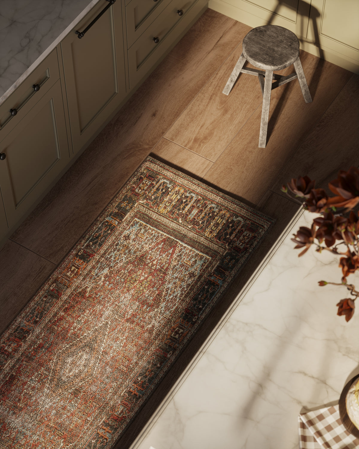 Pascal Rug in Burgundy / Graphite