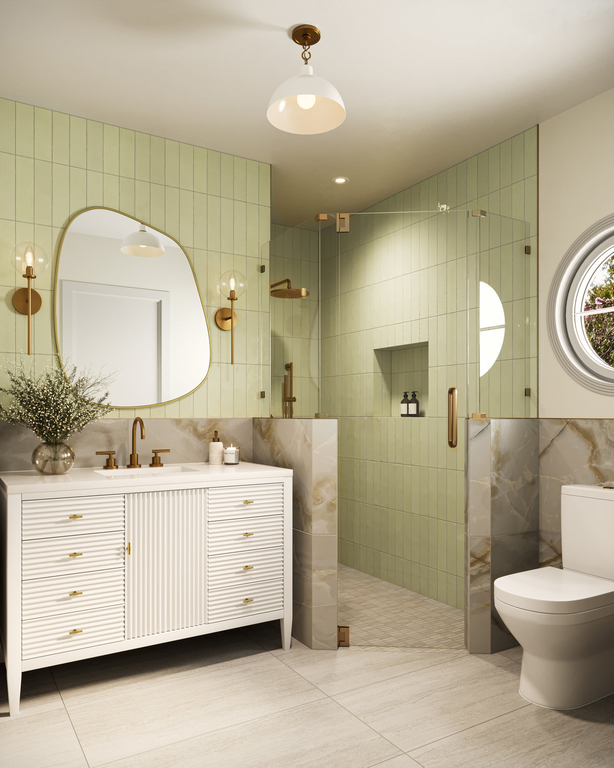Astrid 24 x 48 Polished Porcelain Tile in Oyster