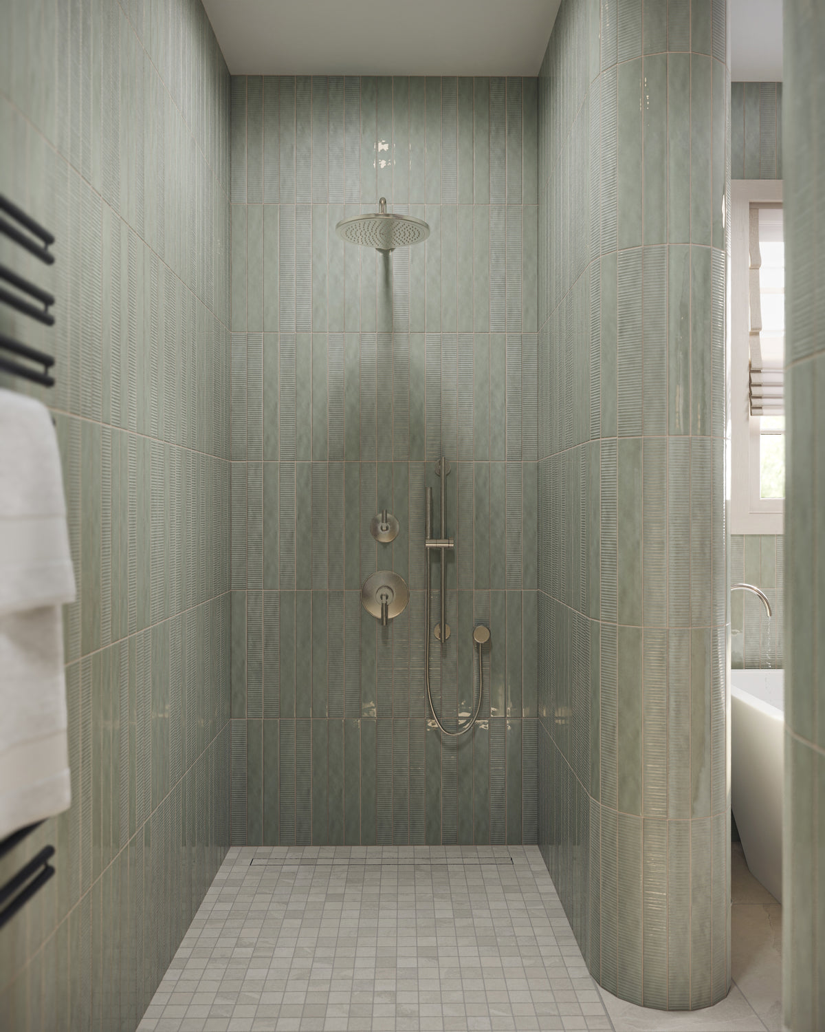 Aurora 2 x 2 Matte Porcelain Mosaic Tile in Grey