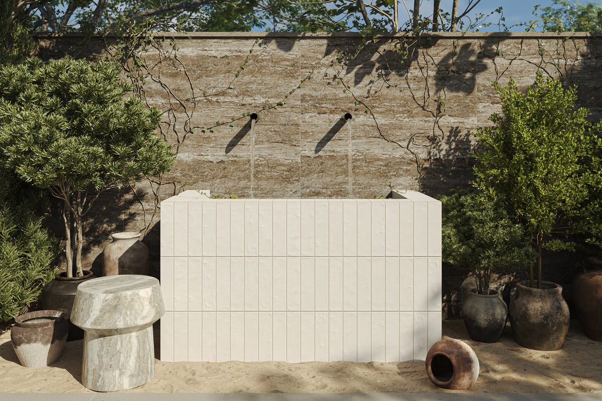 Marlow 24 x 48 Chiseled Porcelain Tile in Titanium