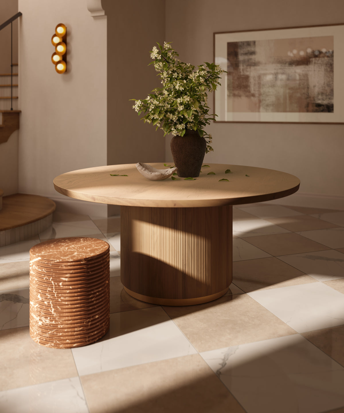 Carla 68" Dining Table in Rustic Oak