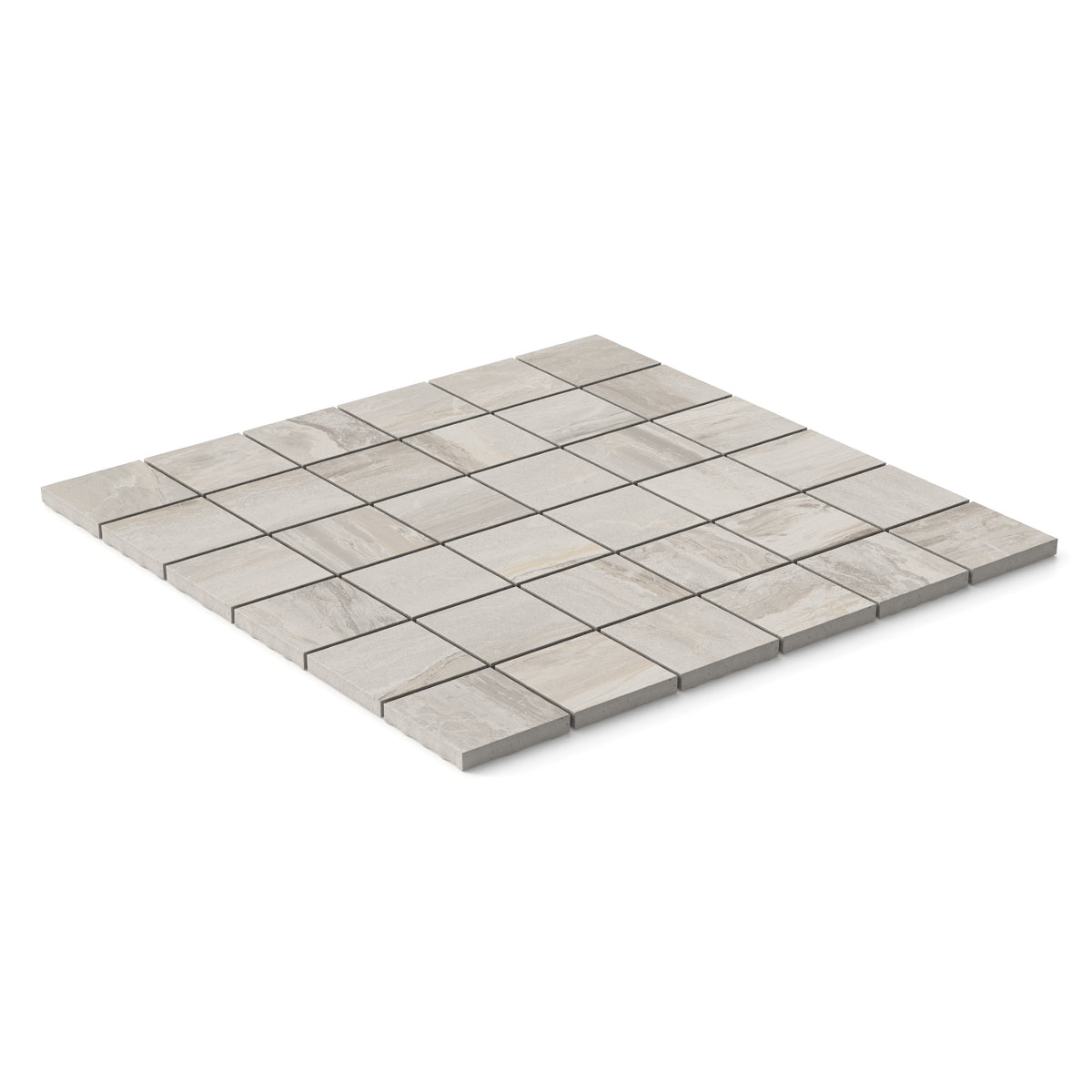 Harley 2 x 2 Matte Porcelain Mosaic Tile in Greige