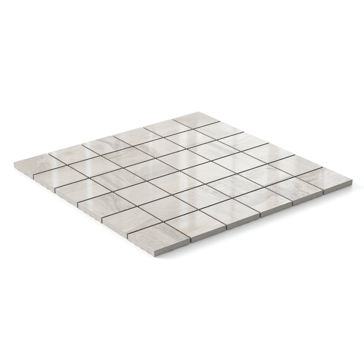 Harley 2 x 2 Polished Porcelain Mosaic Tile in Greige