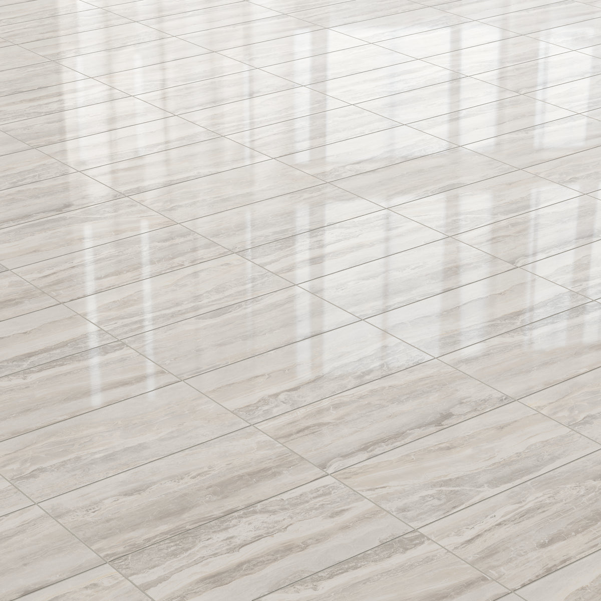 Harley 12 x 24 Polished Porcelain Tile in Greige