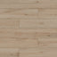 Detailed perspective of Preston's wood-inspired porcelain plank in the light Birch tone, showcasing its natural elegance.