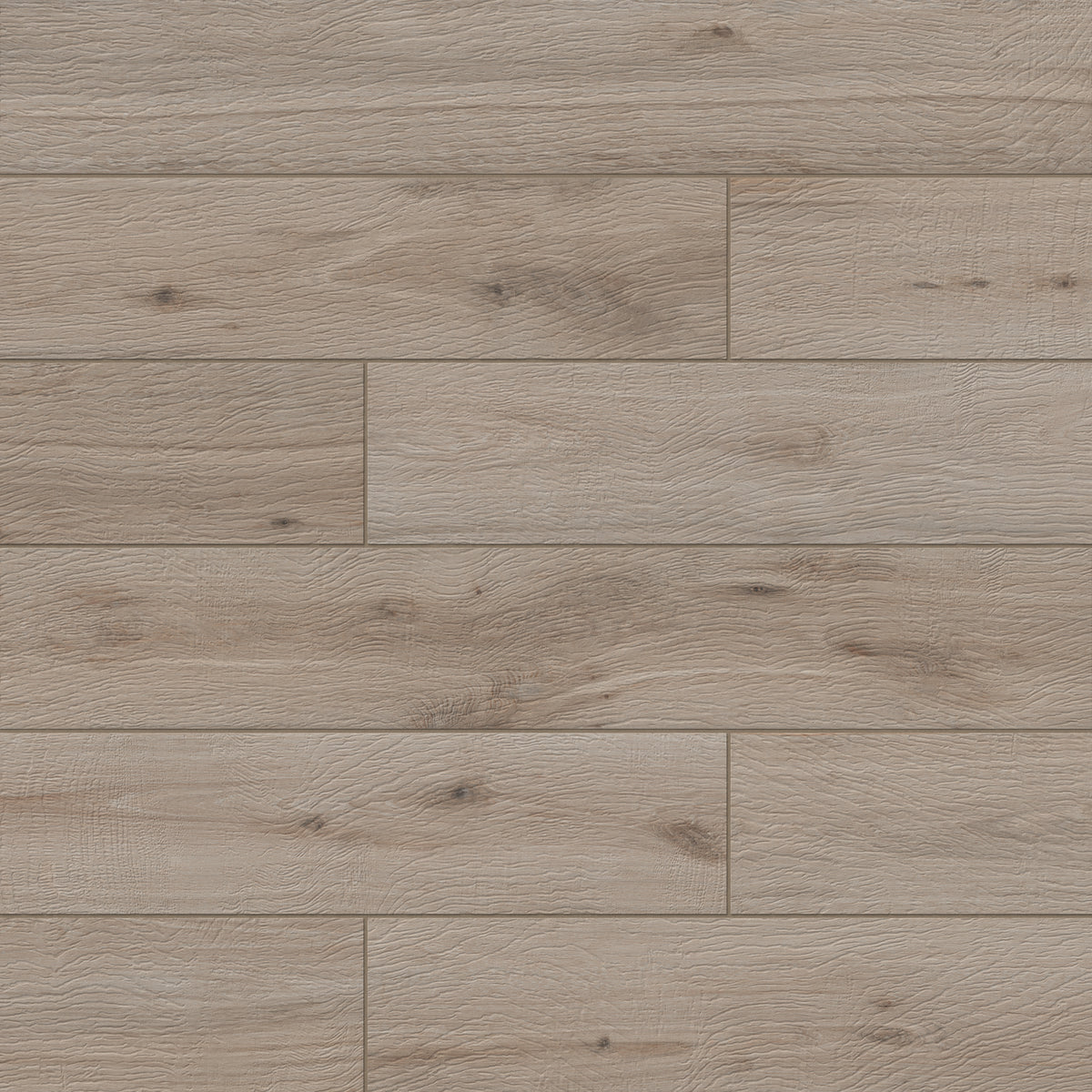 Preston's porcelain plank in White Oak shade, revealing the subtle wood textures and organic appeal.