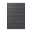 Textured woven rug design with a deep navy blue base, layered with fine beige and bright blue linear strokes that create a hand-drawn, grid-like pattern with subtle movement and visual depth.