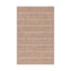 Indoor/Outdoor rug with beige, brown, and red-leaning tones, featuring a soft honeycomb pattern and horizontal stripe detailing for subtle visual texture.
