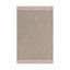 Flatweave indoor/outdoor rug with a tight zigzag pattern in black and earthy gray, finished with wide woven borders for a clean, modern look.