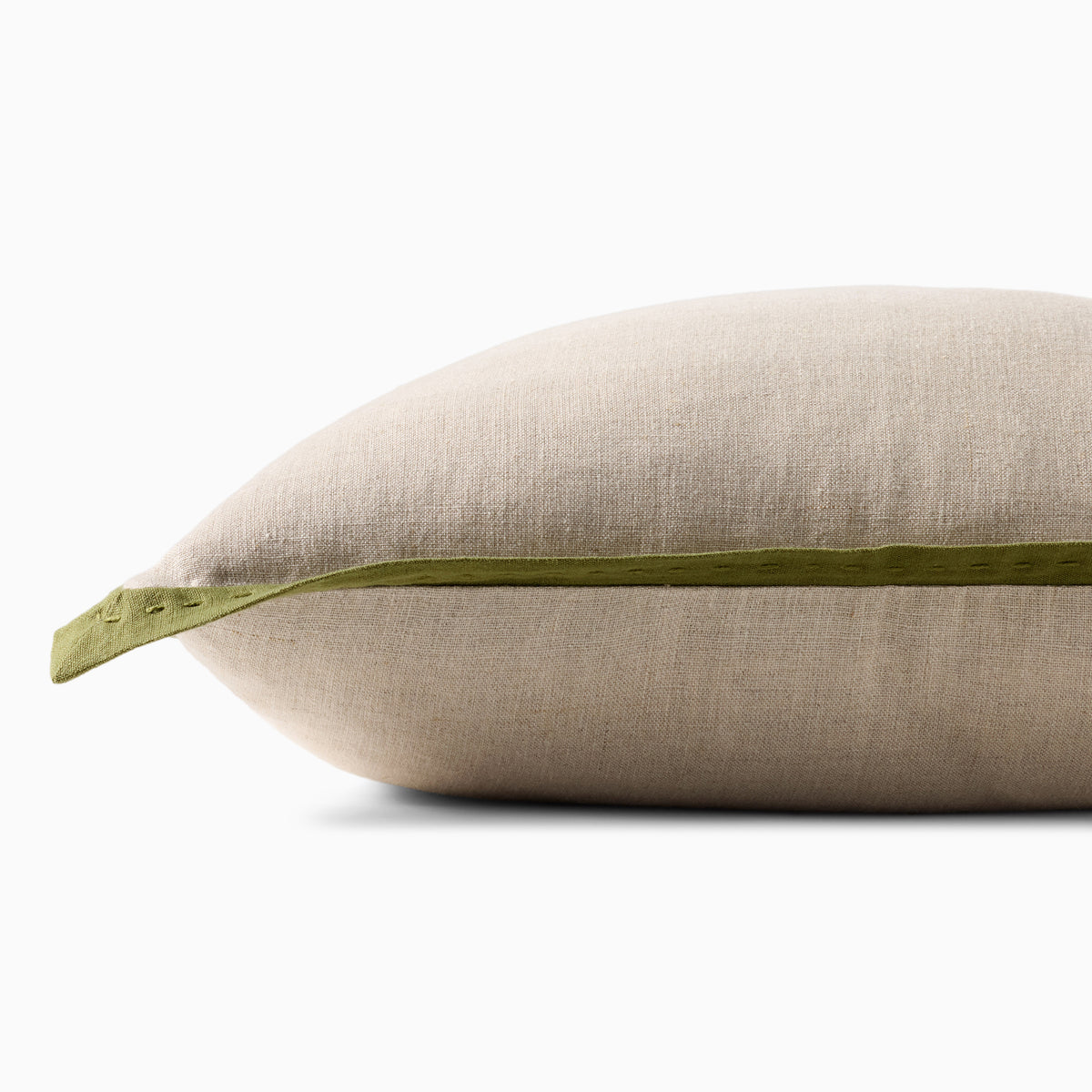Brielle 18'' x 18'' Down Pillow in Natural / Green