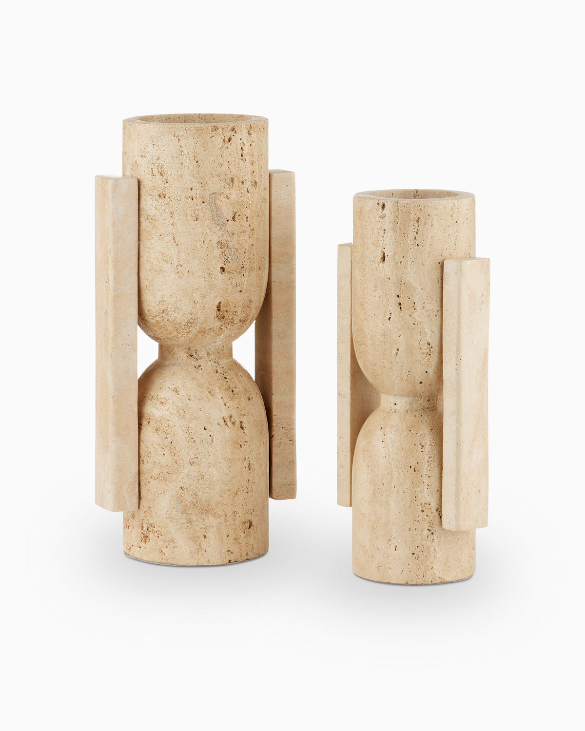 Cavendry Travertine Vase Set