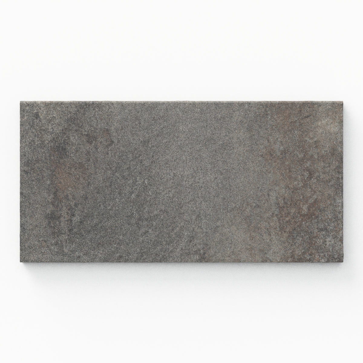 Bowden 12x24 Grip Porcelain 2cm Coping in Multicolor, featuring a blend of earthy browns and grays with a textured finish for natural outdoor charm.