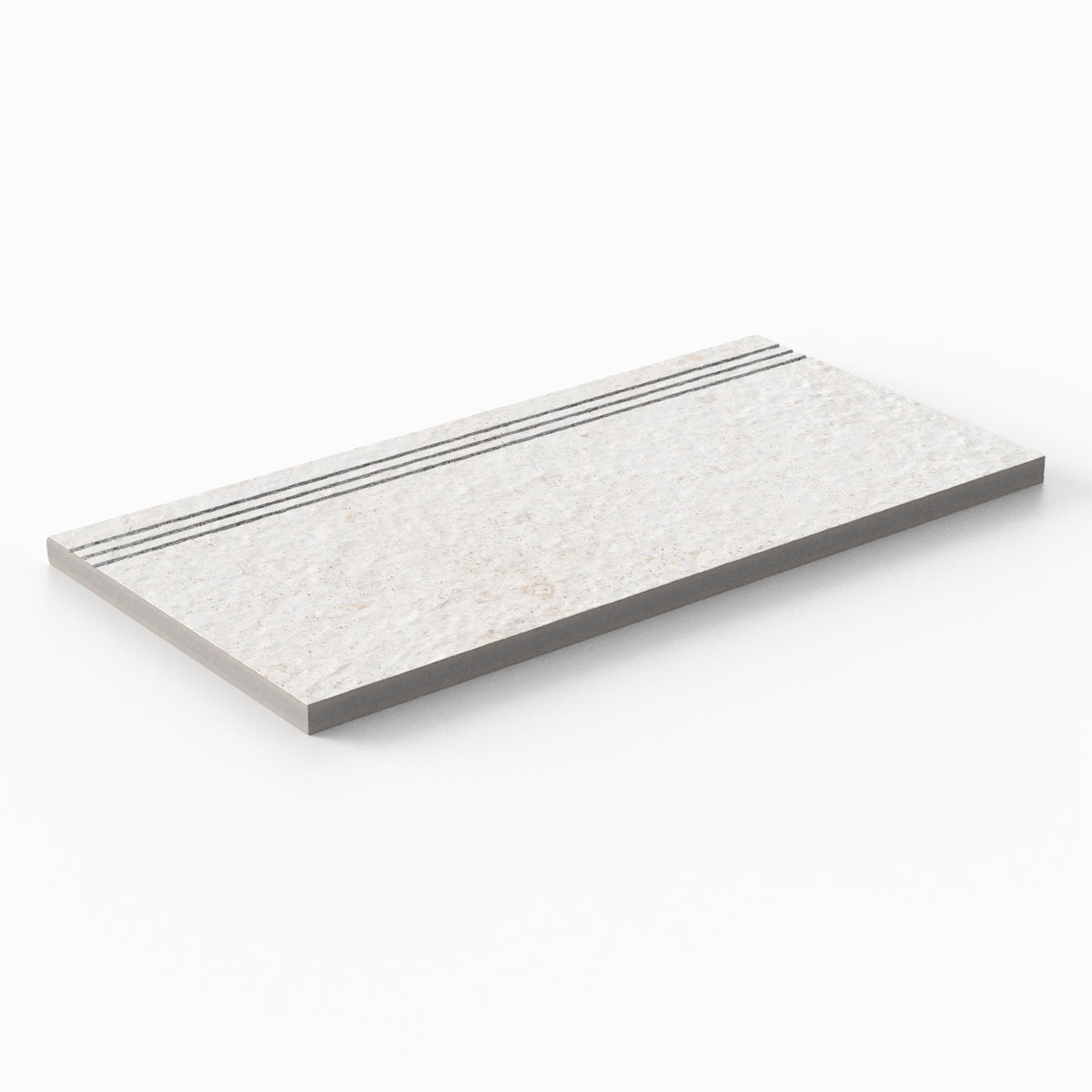 Bowden 12 x 24 Grip Porcelain 2cm Coping / Stair Tread in Canvas