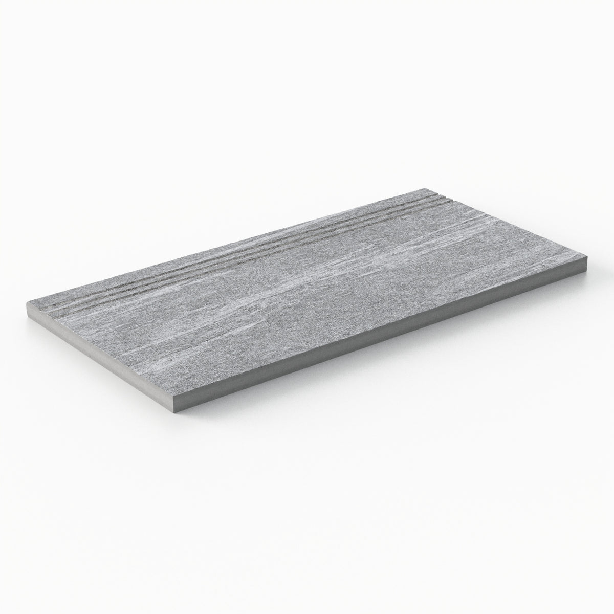 Bowden 12 x 24 Grip Porcelain 2cm Coping / Stair Tread in Slate