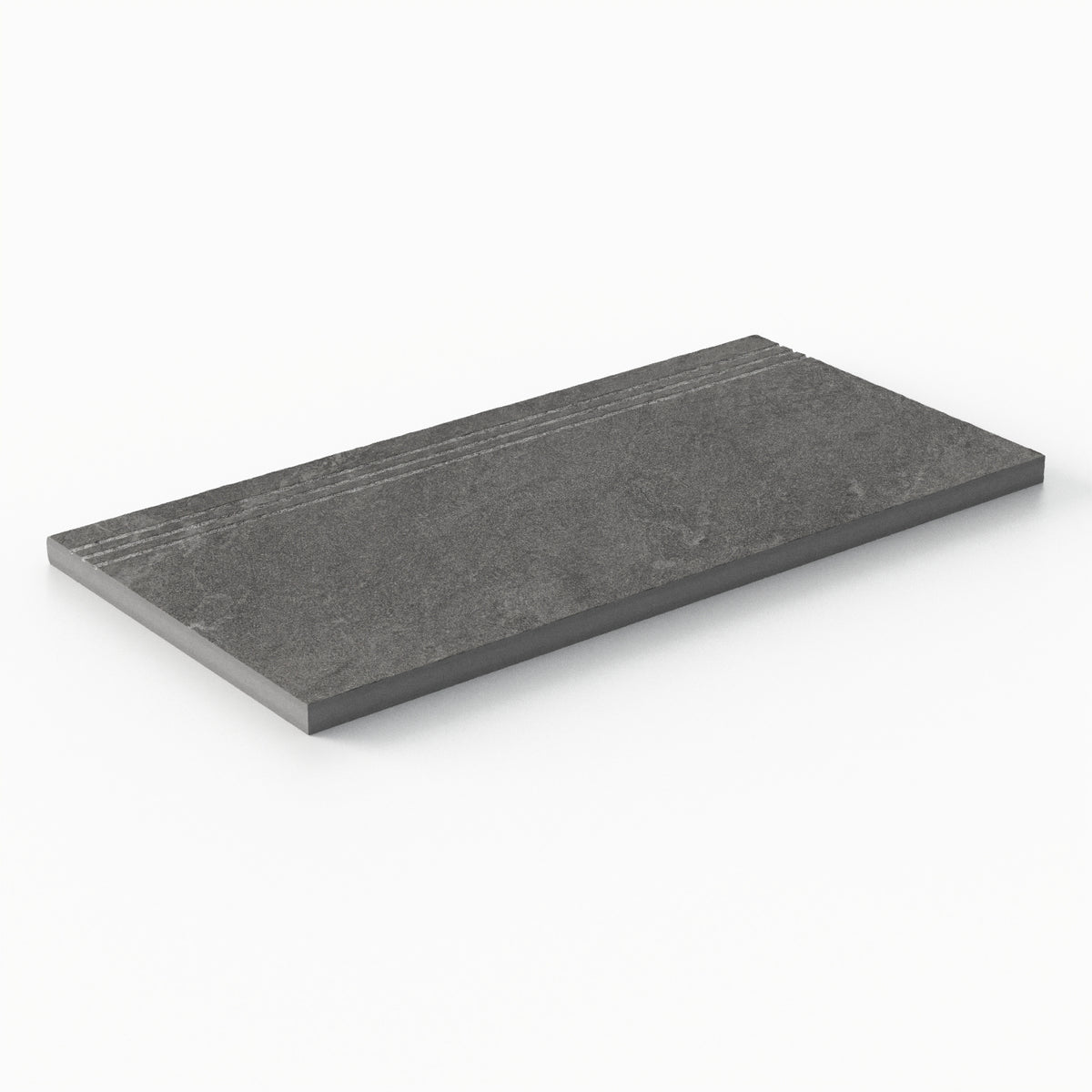 Bowden 12 x 24 Grip Porcelain 2cm Coping / Stair Tread in Charcoal