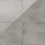 24x24 polished porcelain tile showcasing soft gray hues with slight brown undertones for modern spaces