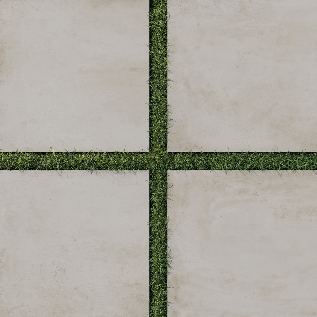 24x24 porcelain pavers in light gray hues with beige undertones, offering a concrete-inspired finish ideal for outdoor spaces