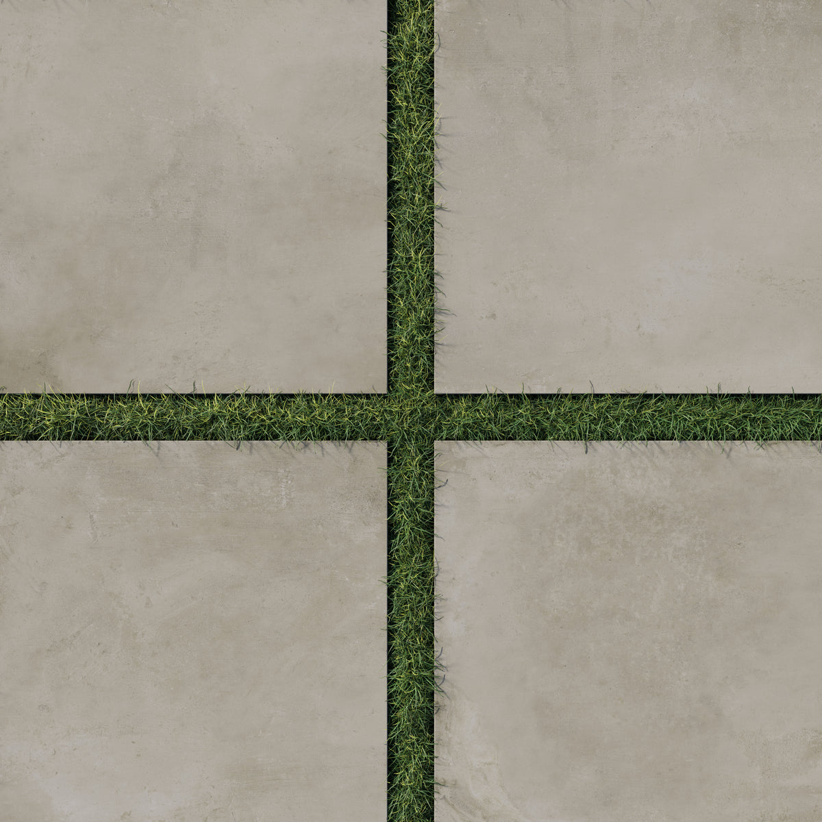 Large-format 24x24 porcelain pavers in taupe hues, combining minimalist elegance with durability, perfect for outdoor landscaping