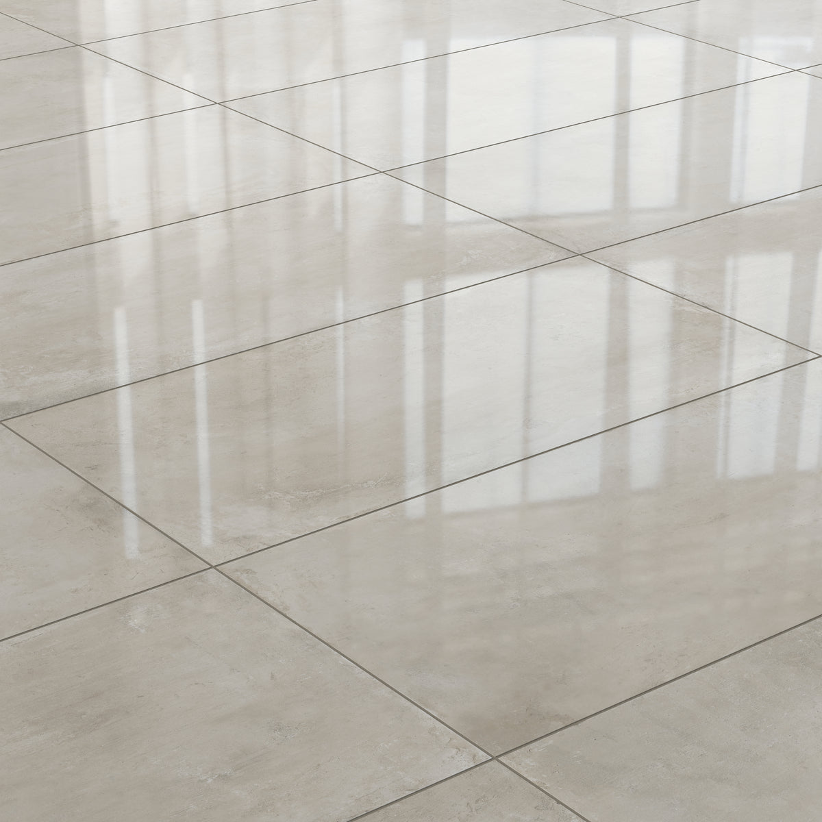 Ramsey 24 x 48 Polished Porcelain Tile in Putty