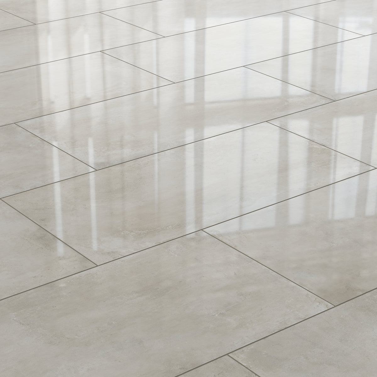 Ramsey 24 x 48 Polished Porcelain Tile in Putty