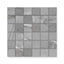 Matte-finished mosaic tiles in a cool grey shade, featuring a textured surface and soft natural veining, perfect for adding a contemporary touch.