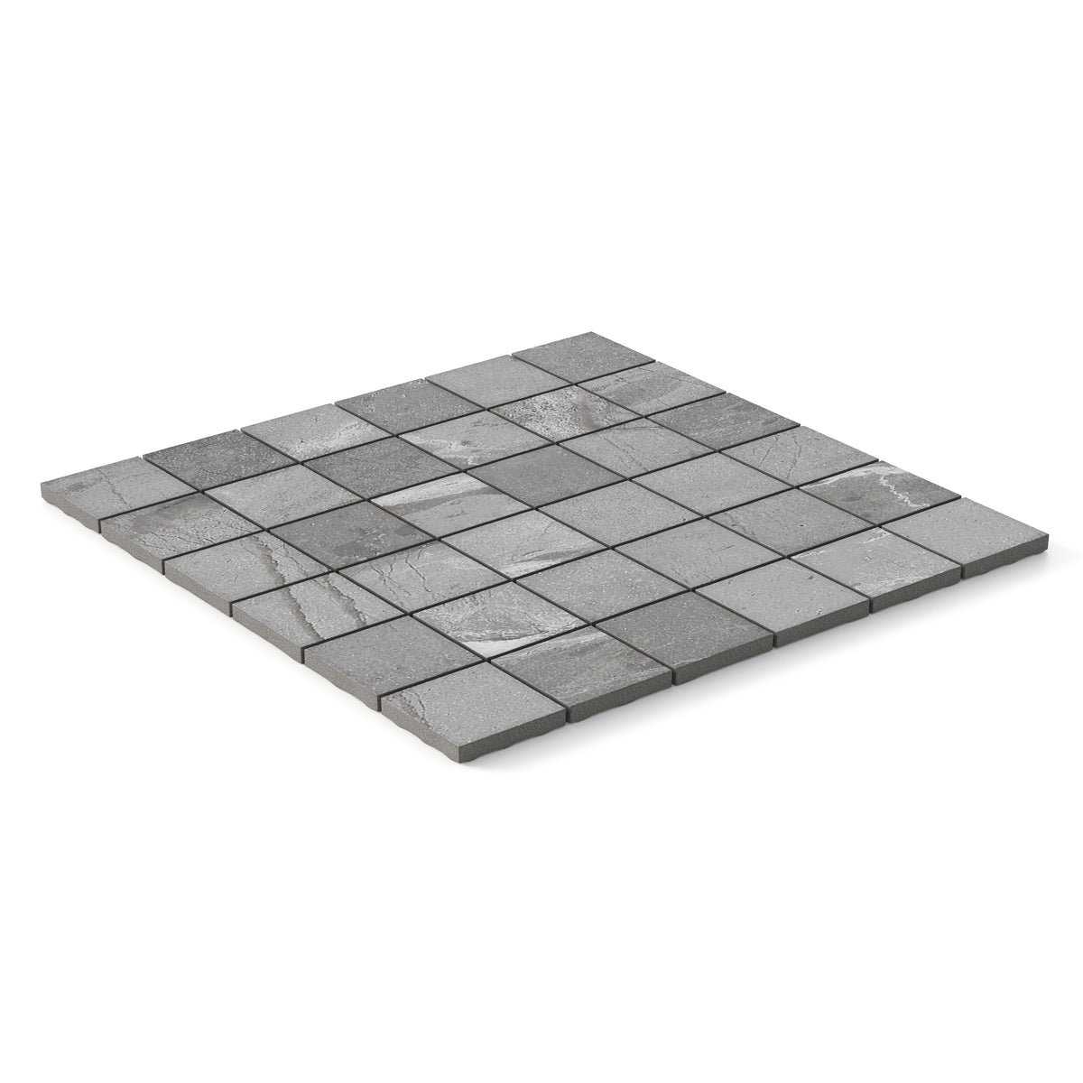 Declan 2 x 2 Matte Porcelain Mosaic Tile in Iron