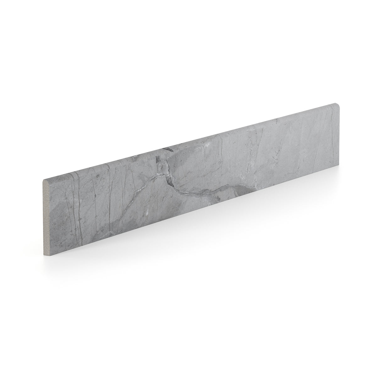 Declan 3 x 24 Matte Porcelain Bullnose Tile in Iron