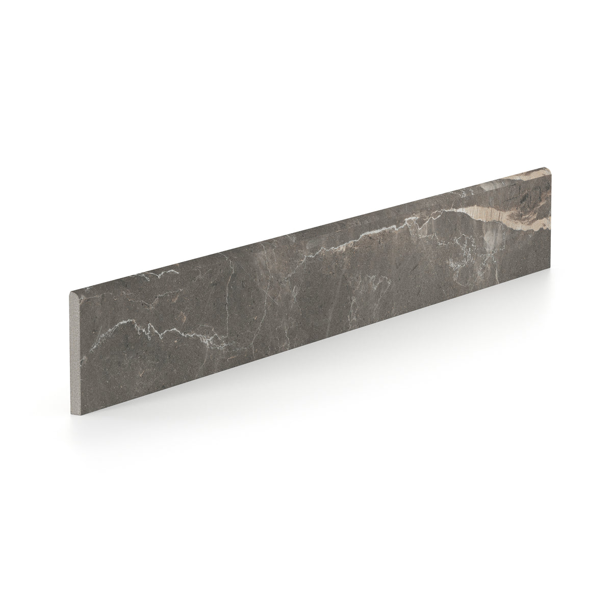 Declan 3 x 24 Matte Porcelain Bullnose Tile in Brown