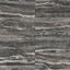 Close-up of Harley Graphite 12x24 matte tiles, featuring brown and dark grey hues with intricate veining for a bold and sophisticated aesthetic.