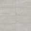 Soft taupe industrial-style 12x24 matte porcelain tiles with subtle stone textures, perfect for contemporary or minimalist spaces