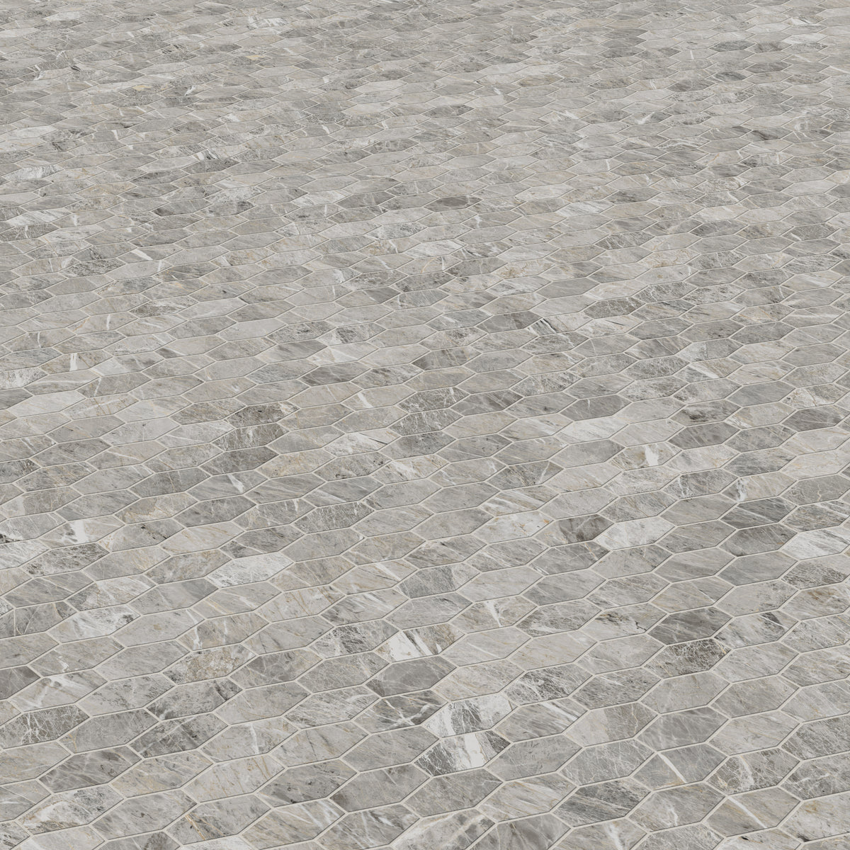 Chantel 12 x 11 Matte Porcelain Hexagon Mosaic Tile in Imperial