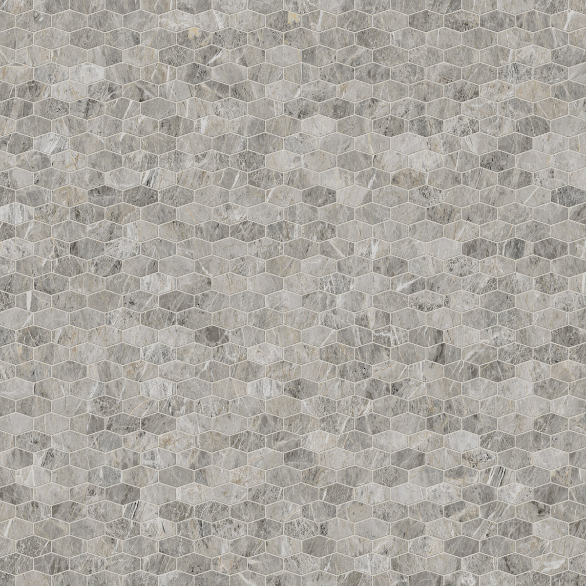 Chantel 12 x 11 Matte Porcelain Hexagon Mosaic Tile in Imperial