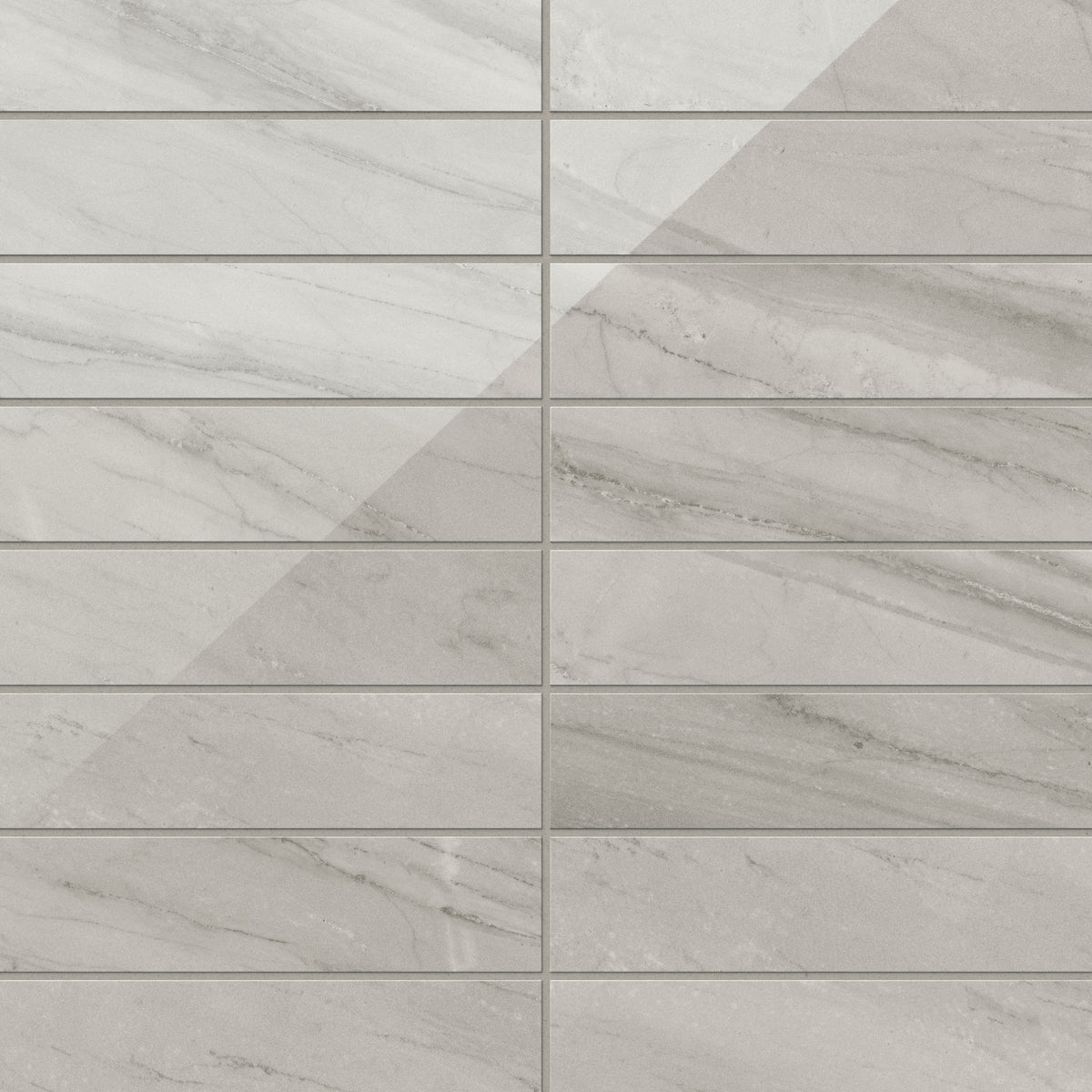 Chantel 3 x 12 Polished Porcelain Tile in Alaska Grey