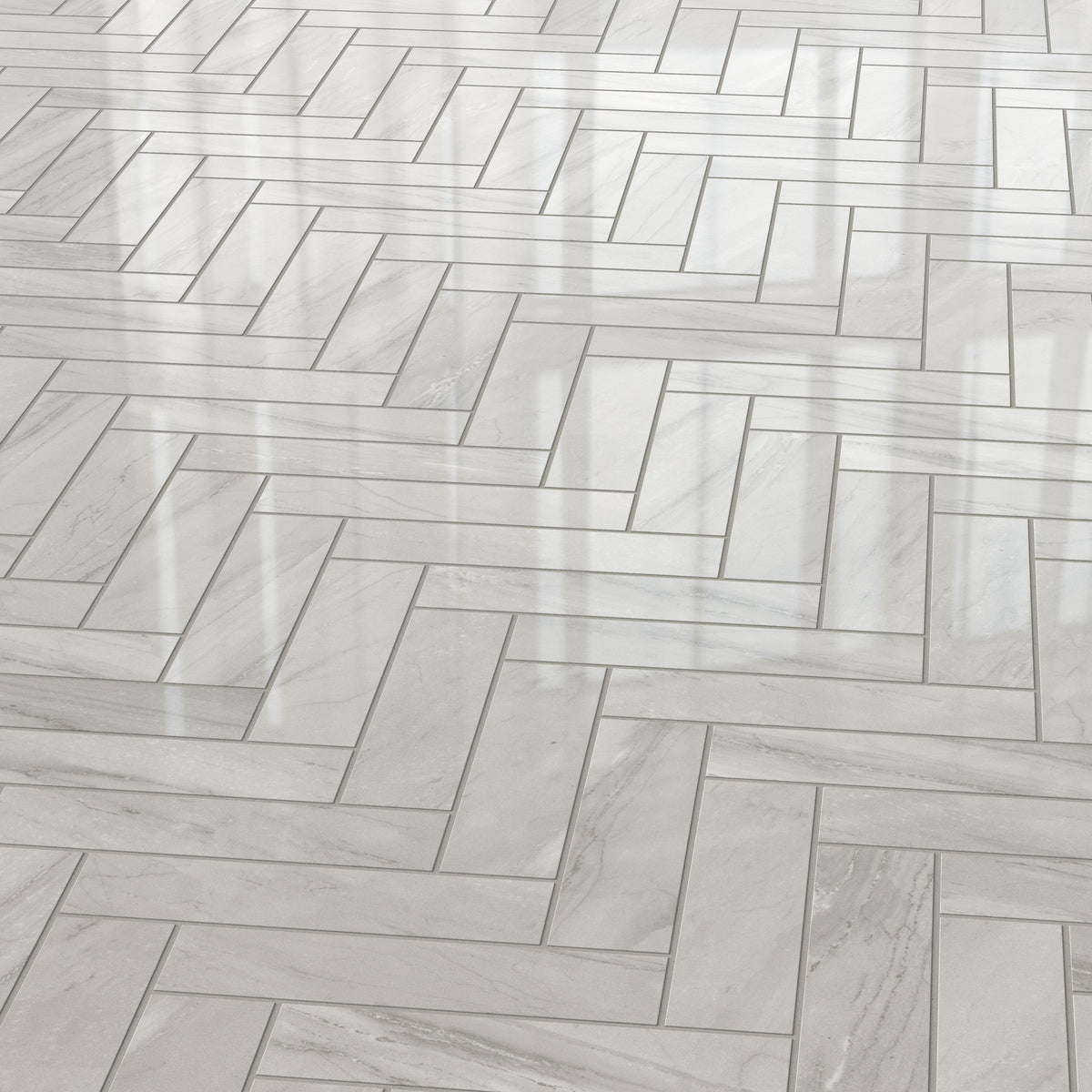 Chantel 3 x 12 Polished Porcelain Tile in Alaska Grey