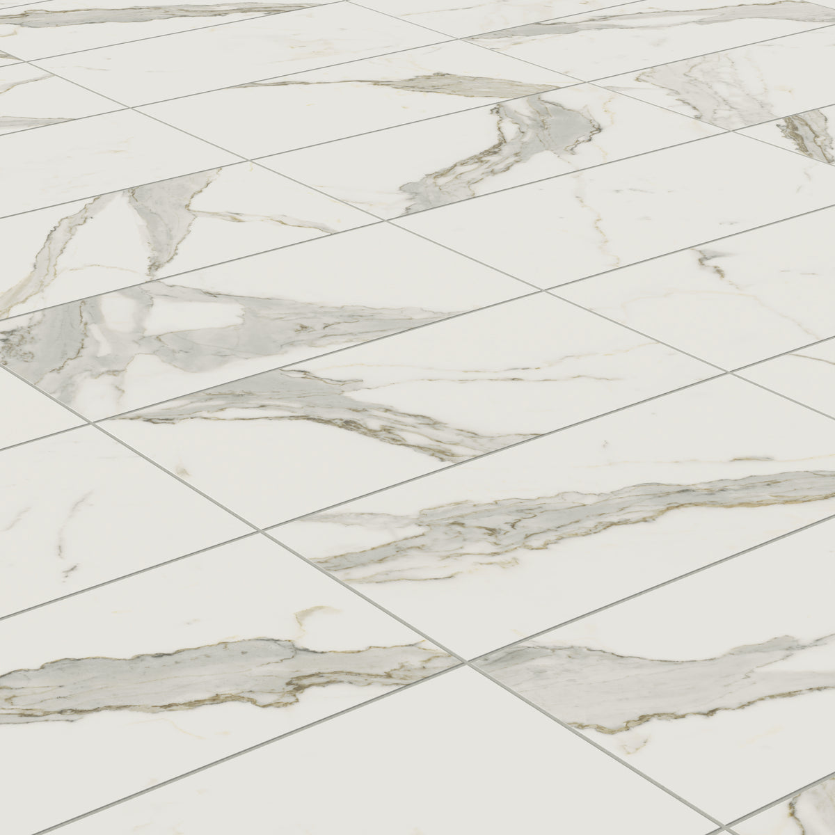 Aniston 12 x 24 Matte Porcelain Tile in Calacatta Top