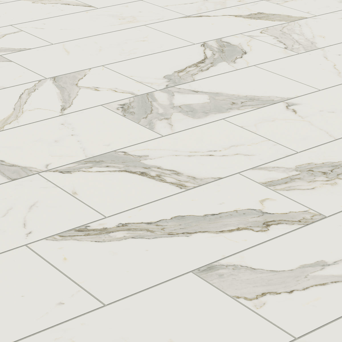 Aniston 12 x 24 Matte Porcelain Tile in Calacatta Top