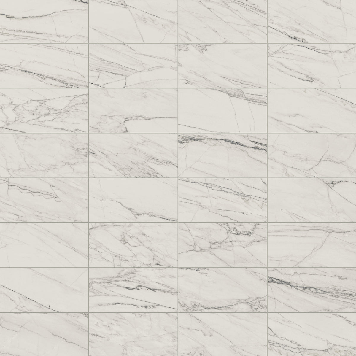 Aniston 12 x 24 Matte Porcelain Tile in Calacatta Quartzite