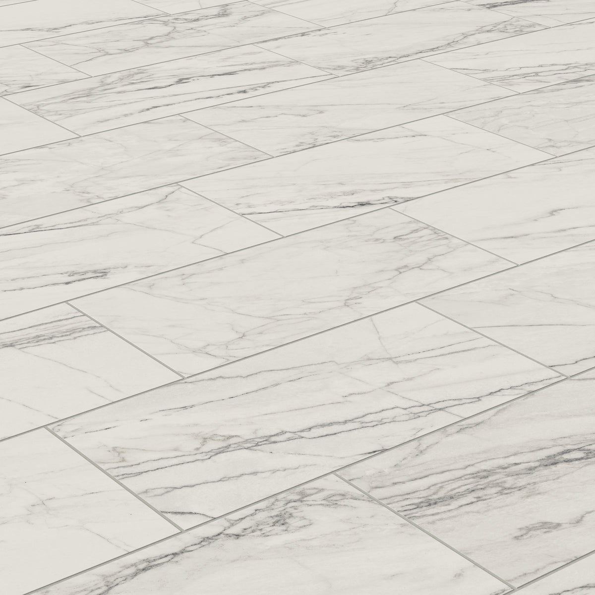 Aniston 12 x 24 Matte Porcelain Tile in Calacatta Quartzite