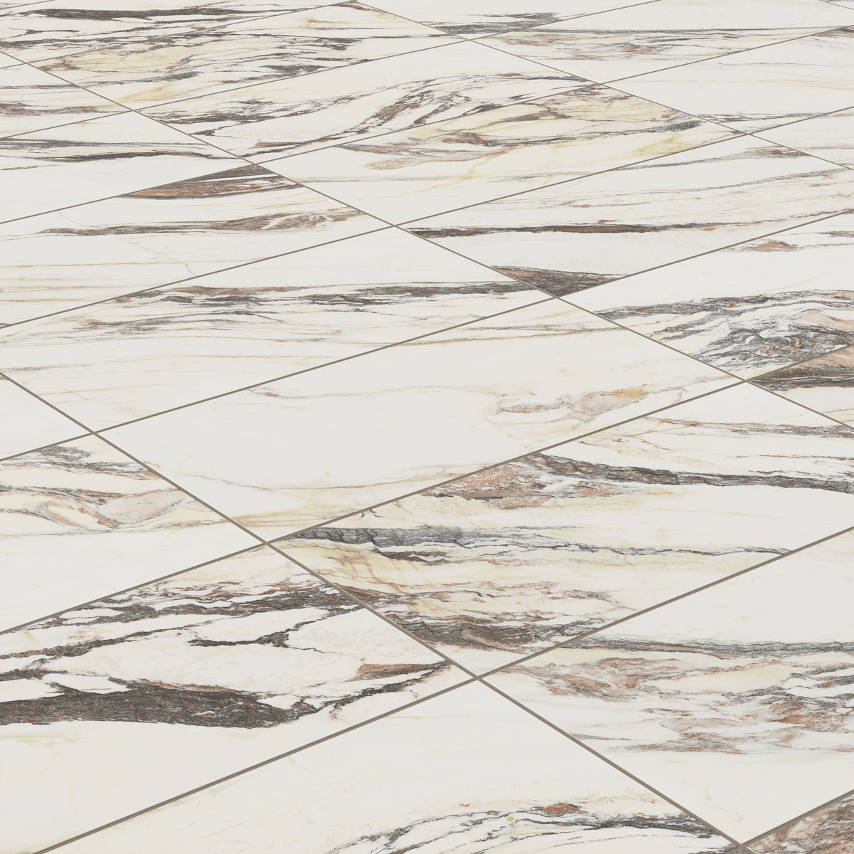 Aniston 12 x 24 Matte Porcelain Tile in Calacatta Viola