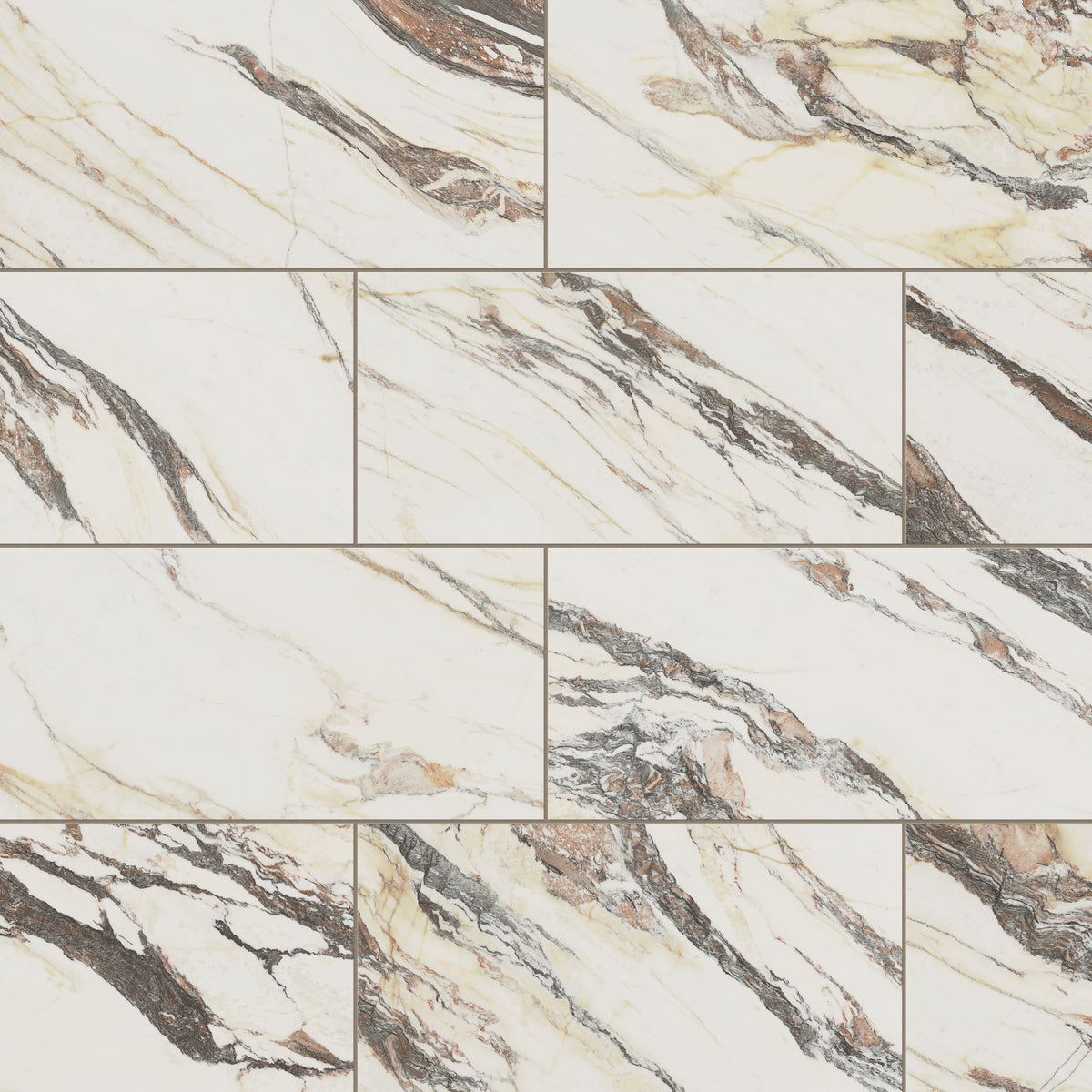 Aniston 12 x 24 Matte Porcelain Tile in Calacatta Viola