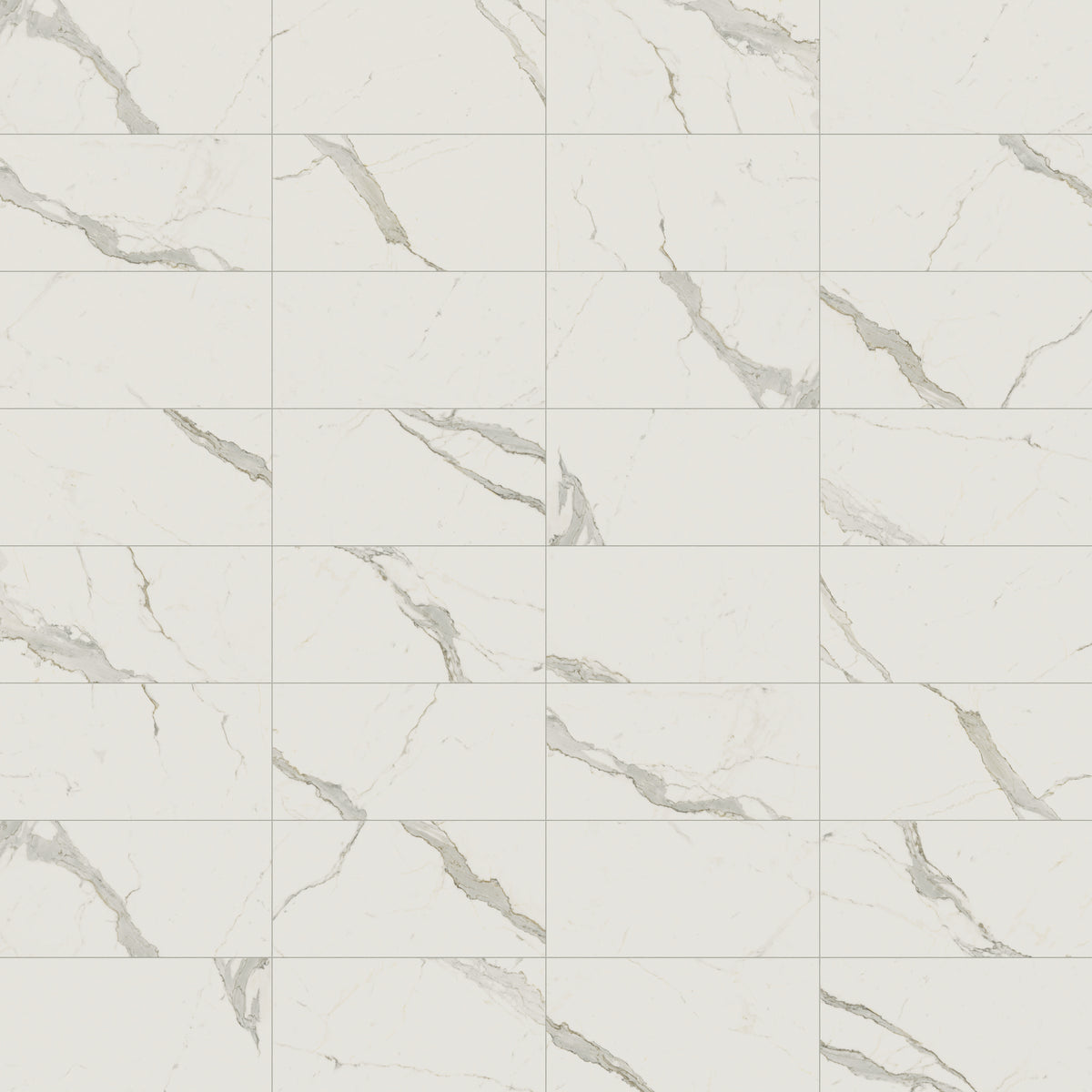 Aniston 24 x 48 Matte Porcelain Tile in Calacatta Top