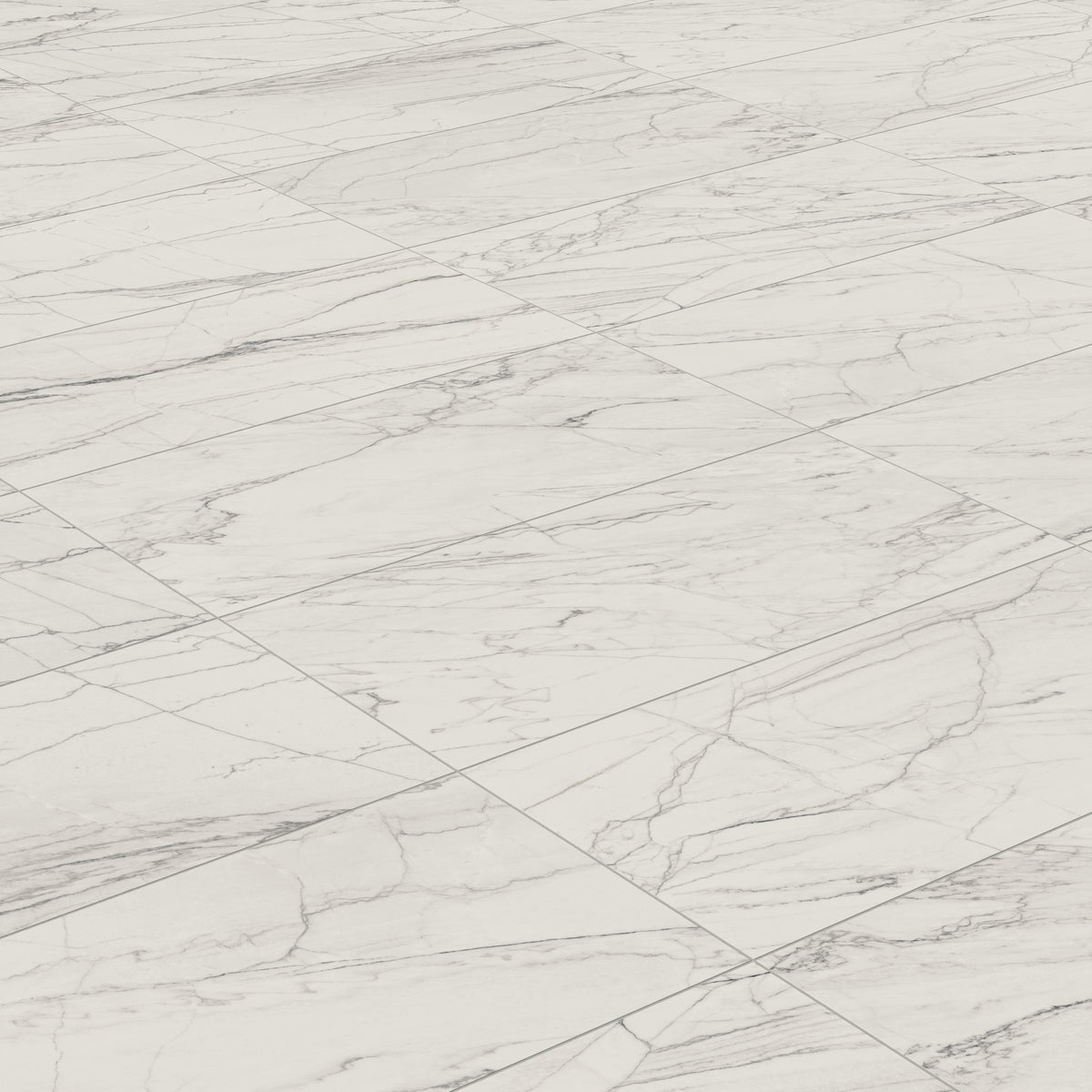 Aniston 24 x 48 Matte Porcelain Tile in Calacatta Quartzite