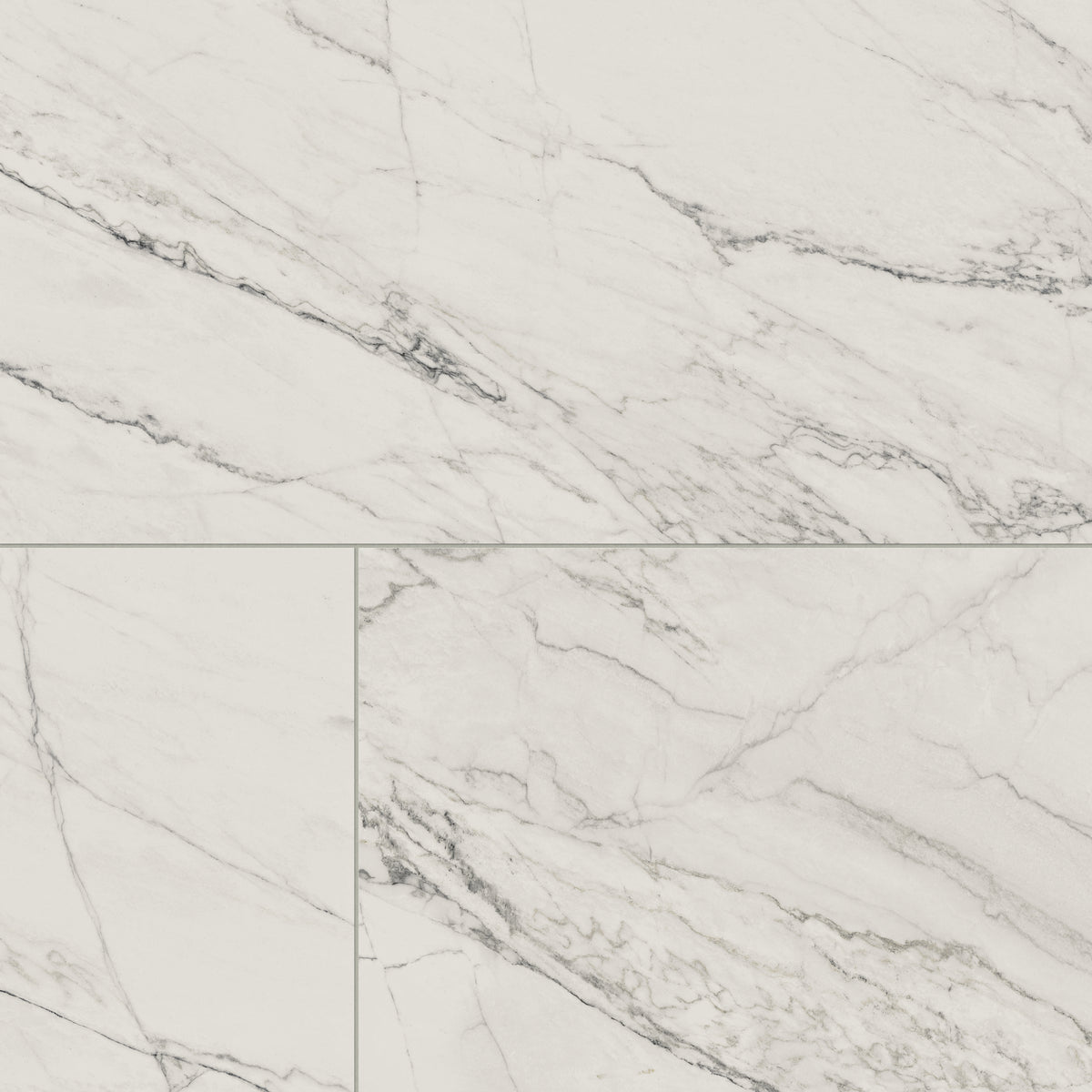 Aniston 24 x 48 Matte Porcelain Tile in Calacatta Quartzite