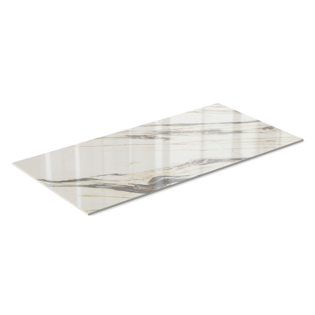 Aniston 24 x 48 Polished Porcelain Tile in Calacatta Viola