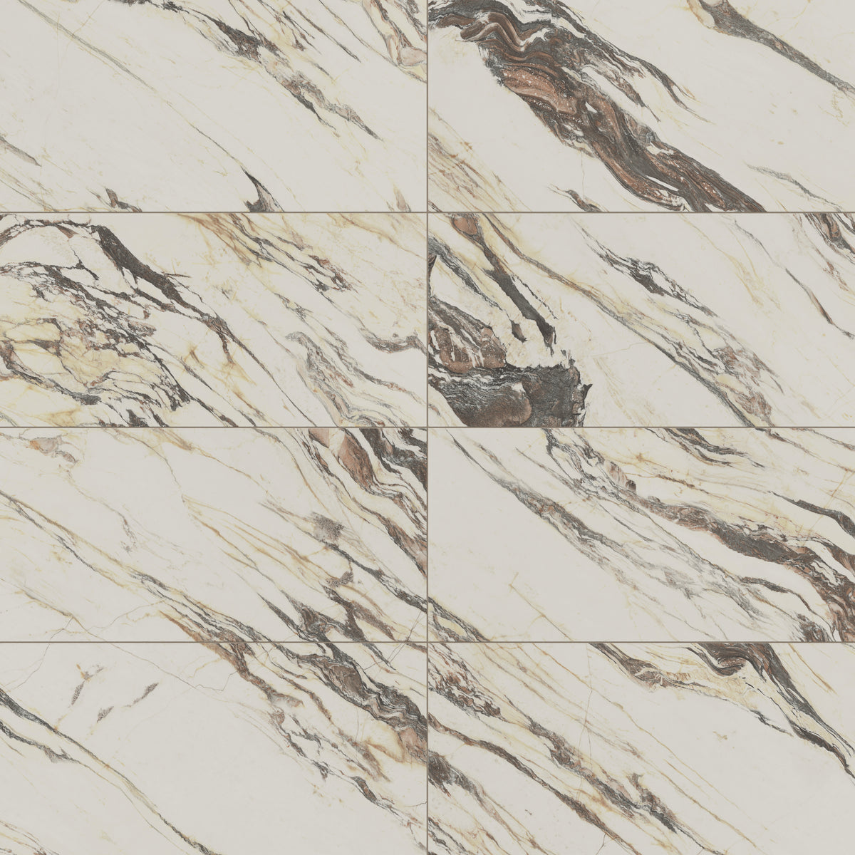 Aniston 24 x 48 Polished Porcelain Tile in Calacatta Viola