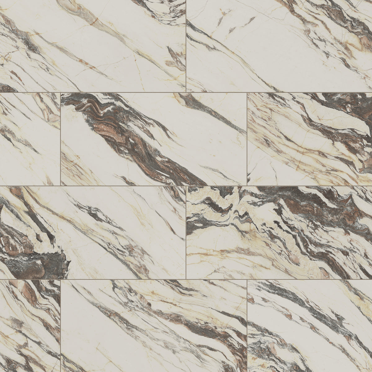 Aniston 24 x 48 Polished Porcelain Tile in Calacatta Viola
