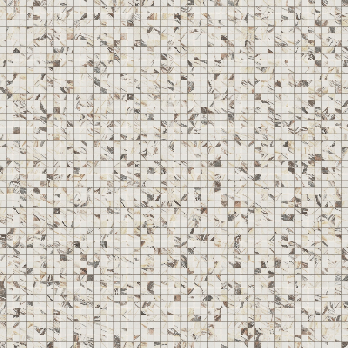 Aniston 2 x 2 Matte Porcelain Mosaic Tile in Calacatta Viola