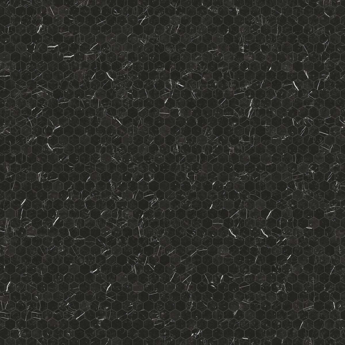 Leona 3 x 3 Polished Porcelain Hexagon Mosaic Tile in Nero Marquina