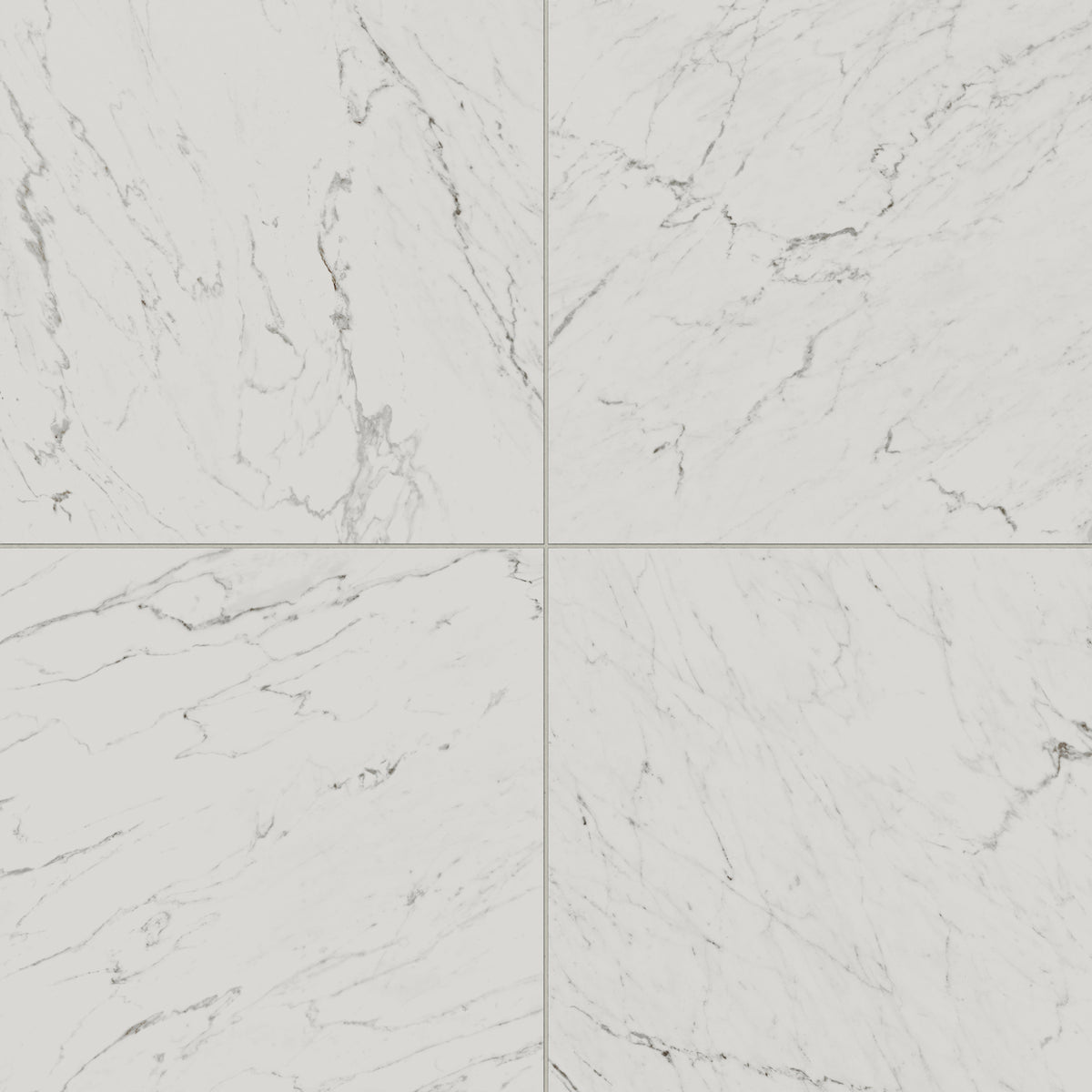 Blair 24 x 24 Matte Porcelain Tile in White Carrara